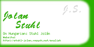 jolan stuhl business card